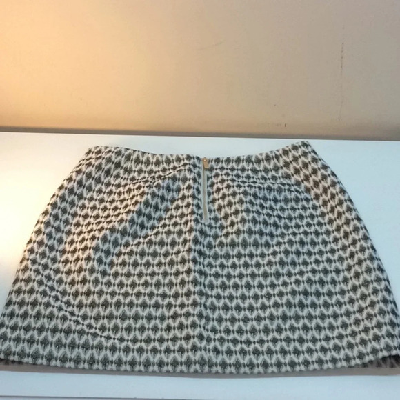 Loft Petites Cream, Gold & Black Mini Skirt - Picture 4 of 8